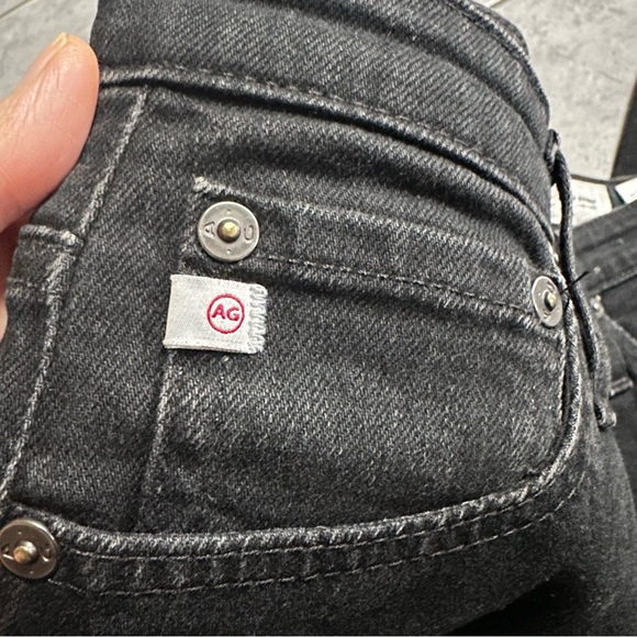 AG Adriano Goldschmied The High Rise Straight Crop Black Jeans, Raw hem size 26 - Picture 8 of 9